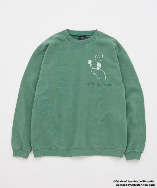 JOURNAL STANDARD（ジャーナルスタンダード）の「Jean-Michel Basquiat / ジャン＝ミシェル・バスキア プリント スウェット（スウェット・メンズ・ピンク/ライトグリーン/ブラウン/チャコールグレー/ブラック系その他/ブラック・MEDIUM/LARGE）」の12枚目の写真