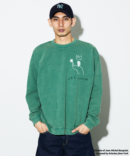 JOURNAL STANDARD（ジャーナルスタンダード）の「Jean-Michel Basquiat / ジャン＝ミシェル・バスキア プリント スウェット（スウェット・メンズ・ピンク/ライトグリーン/ブラウン/チャコールグレー/ブラック系その他/ブラック・MEDIUM/LARGE）」の14枚目の写真