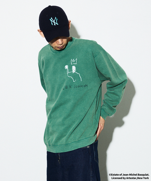 JOURNAL STANDARD（ジャーナルスタンダード）の「Jean-Michel Basquiat / ジャン＝ミシェル・バスキア プリント スウェット（スウェット・メンズ・ピンク/ライトグリーン/ブラウン/チャコールグレー/ブラック系その他/ブラック・MEDIUM/LARGE）」の16枚目の写真