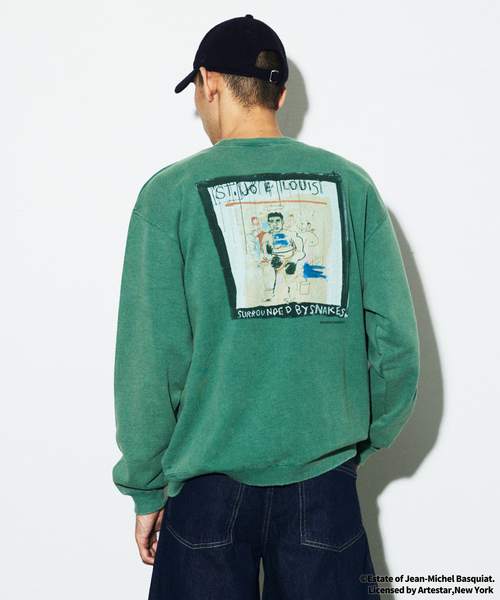 JOURNAL STANDARD（ジャーナルスタンダード）の「Jean-Michel Basquiat / ジャン＝ミシェル・バスキア プリント スウェット（スウェット・メンズ・ピンク/ライトグリーン/ブラウン/チャコールグレー/ブラック系その他/ブラック・MEDIUM/LARGE）」の17枚目の写真