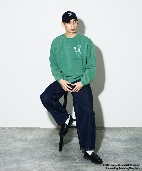 JOURNAL STANDARD（ジャーナルスタンダード）の「Jean-Michel Basquiat / ジャン＝ミシェル・バスキア プリント スウェット（スウェット・メンズ・ピンク/ライトグリーン/ブラウン/チャコールグレー/ブラック系その他/ブラック・MEDIUM/LARGE）」の18枚目の写真