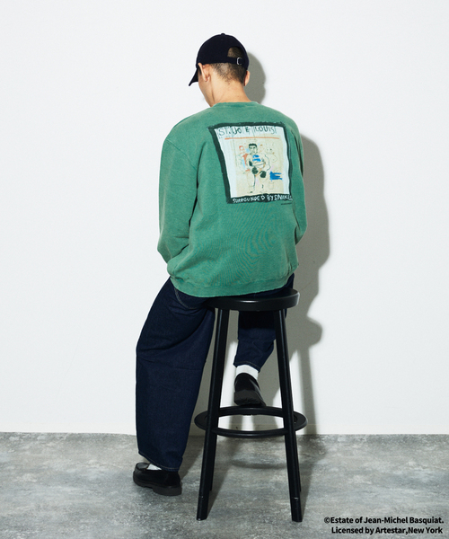 JOURNAL STANDARD（ジャーナルスタンダード）の「Jean-Michel Basquiat / ジャン＝ミシェル・バスキア プリント スウェット（スウェット・メンズ・ピンク/ライトグリーン/ブラウン/チャコールグレー/ブラック系その他/ブラック・MEDIUM/LARGE）」の19枚目の写真