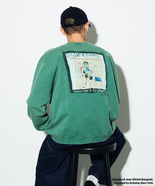 JOURNAL STANDARD（ジャーナルスタンダード）の「Jean-Michel Basquiat / ジャン＝ミシェル・バスキア プリント スウェット（スウェット・メンズ・ピンク/ライトグリーン/ブラウン/チャコールグレー/ブラック系その他/ブラック・MEDIUM/LARGE）」の21枚目の写真
