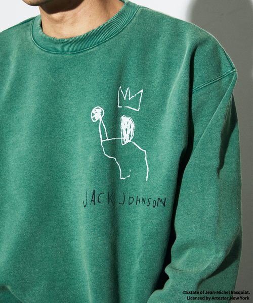 JOURNAL STANDARD（ジャーナルスタンダード）の「Jean-Michel Basquiat / ジャン＝ミシェル・バスキア プリント スウェット（スウェット・メンズ・ピンク/ライトグリーン/ブラウン/チャコールグレー/ブラック系その他/ブラック・MEDIUM/LARGE）」の22枚目の写真