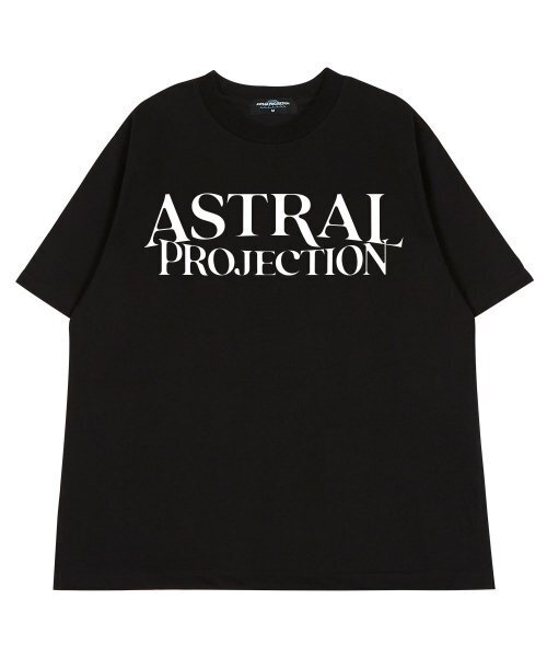 ASTRAL PROJECTION(アストラルプロジェクション)の「ベーシックレタリングロゴラウンドネック40番手ダブルウィーブ綿半袖Tシャツ_ブラック(Tシャツ/カットソー・メンズ・その他・MEDIUM/LARGE)」の2枚目の写真