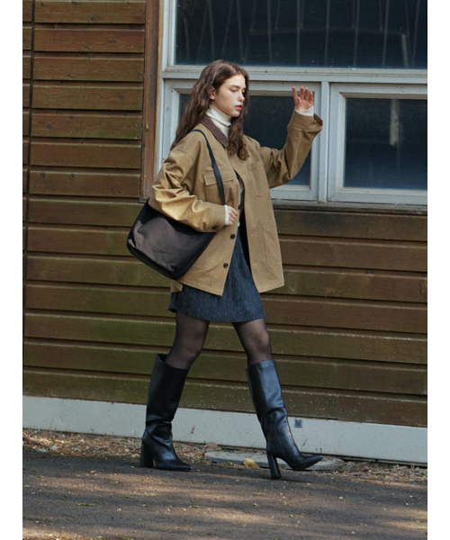 RMRN（アルエームアルエヌ）の「[2次リオーダー] READY WORK JACKET（ミリタリージャケット・レディース・カーキ/キャメル・FREE）」の4枚目の写真