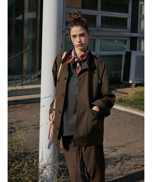RMRN（アルエームアルエヌ）の「[2次リオーダー] READY WORK JACKET（ミリタリージャケット・レディース・カーキ/キャメル・FREE）」の7枚目の写真