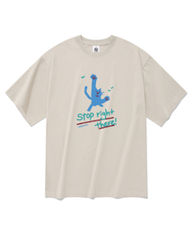 ストップブルー 半袖Tシャツ ベージュ