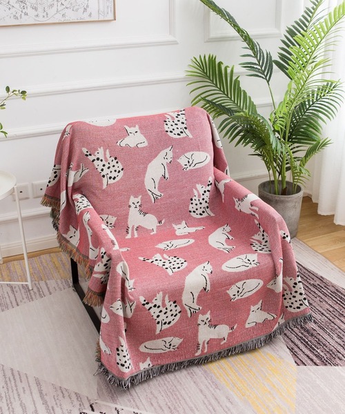 REBALANCE（リバランス）の「ソファカバー 大判ブランケット　130x180cm（ブランケット・レディース・B/G/I/K/L/M/C/D/E/F/A/H/J・FREE）」の2枚目の写真