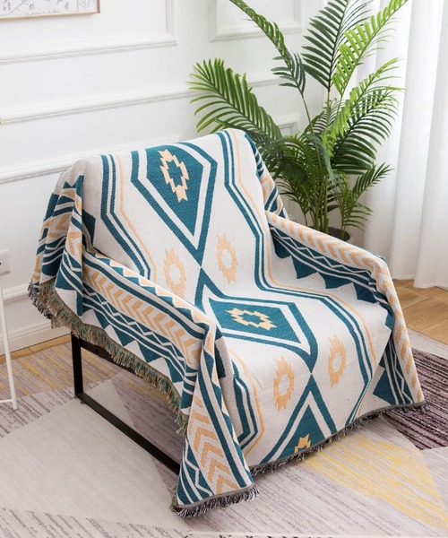 REBALANCE（リバランス）の「ソファカバー 大判ブランケット　130x180cm（ブランケット・レディース・B/G/I/K/L/M/C/D/E/F/A/H/J・FREE）」の3枚目の写真