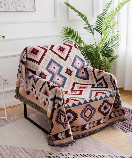 REBALANCE（リバランス）の「ソファカバー 大判ブランケット　130x180cm（ブランケット・レディース・B/G/I/K/L/M/C/D/E/F/A/H/J・FREE）」の4枚目の写真