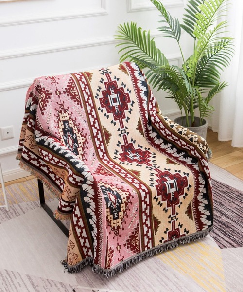 REBALANCE（リバランス）の「ソファカバー 大判ブランケット　130x180cm（ブランケット・レディース・B/G/I/K/L/M/C/D/E/F/A/H/J・FREE）」の5枚目の写真