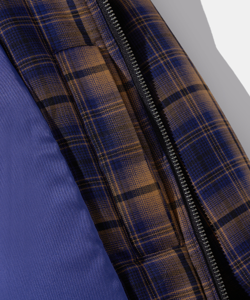 Diamond Layla（ダイアモンドレイラ）の「Layered Camel Navy Mood Check PD9（ダウンジャケット/コート・レディース・その他・MEDIUM/LARGE/X-LARGE）」の12枚目の写真