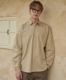 ESN（イーエスエヌ）の「バイオウォッシュドオーバーサイズコットンシャツベージュ（シャツ/ブラウス）」
