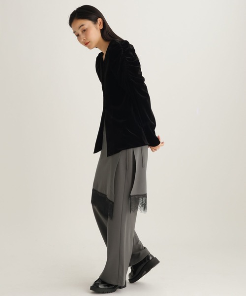 studio CLIP（スタディオクリップ）の「【daily CLIP】レイヤードパンツ（スラックス・レディース・グレー/ブラック・FREE）」の11枚目の写真