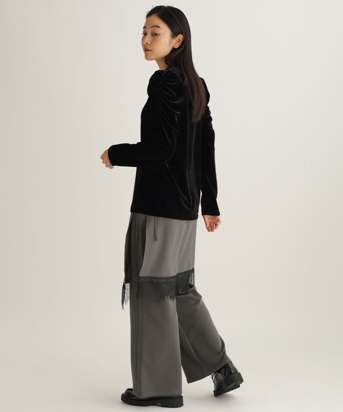 studio CLIP（スタディオクリップ）の「【daily CLIP】レイヤードパンツ（スラックス・レディース・グレー/ブラック・FREE）」の13枚目の写真