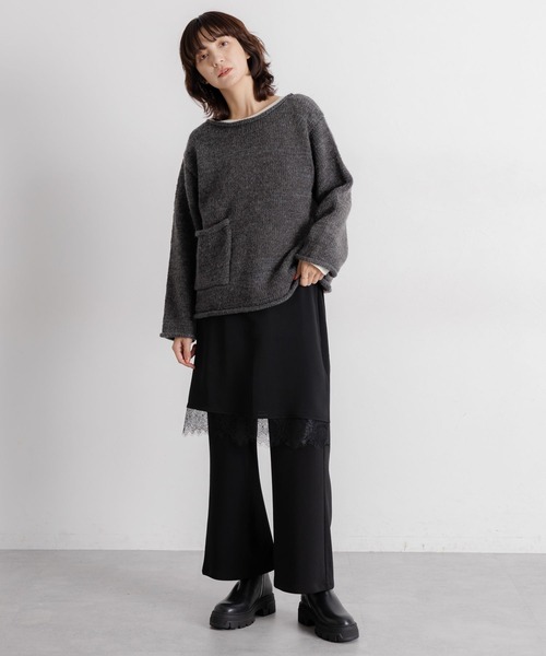 studio CLIP（スタディオクリップ）の「【daily CLIP】レイヤードパンツ（スラックス・レディース・グレー/ブラック・FREE）」の20枚目の写真