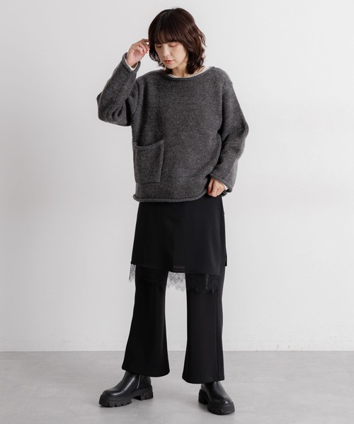 studio CLIP（スタディオクリップ）の「【daily CLIP】レイヤードパンツ（スラックス・レディース・グレー/ブラック・FREE）」の21枚目の写真
