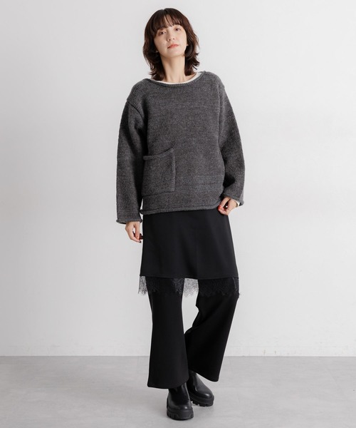 studio CLIP（スタディオクリップ）の「【daily CLIP】レイヤードパンツ（スラックス・レディース・グレー/ブラック・FREE）」の22枚目の写真