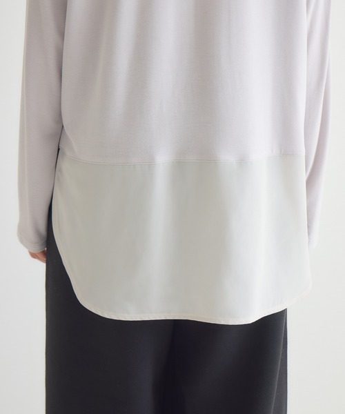 KATHARINE ROSS(キャサリンロス)の「【KATHARINE ROSS】布帛付ラグウォームプルオーバー(Tシャツ/カットソー・レディース・グレイッシュベージュ/ブラック・FREE)」の17枚目の写真
