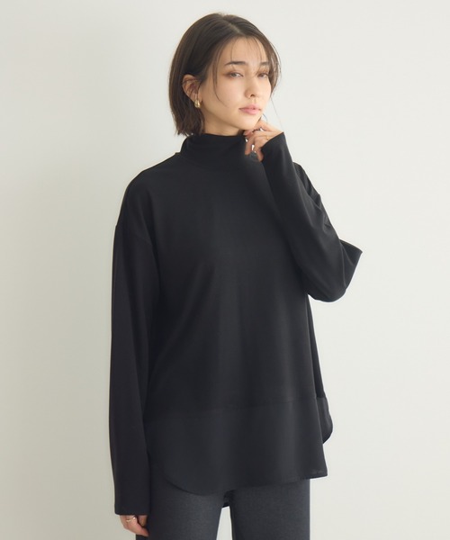 KATHARINE ROSS(キャサリンロス)の「【KATHARINE ROSS】布帛付ラグウォームプルオーバー(Tシャツ/カットソー・レディース・グレイッシュベージュ/ブラック・FREE)」の3枚目の写真