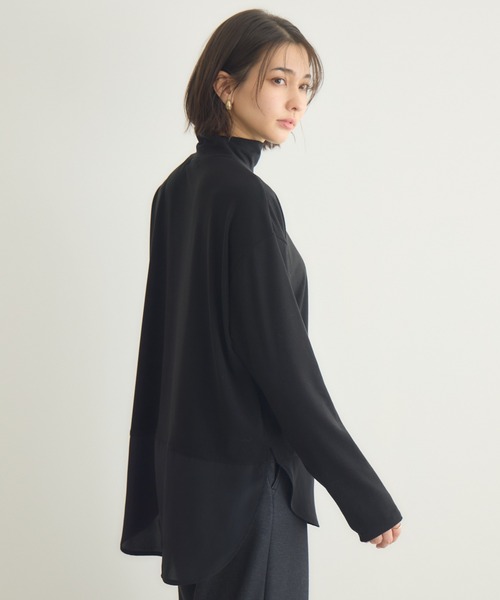 KATHARINE ROSS(キャサリンロス)の「【KATHARINE ROSS】布帛付ラグウォームプルオーバー(Tシャツ/カットソー・レディース・グレイッシュベージュ/ブラック・FREE)」の4枚目の写真
