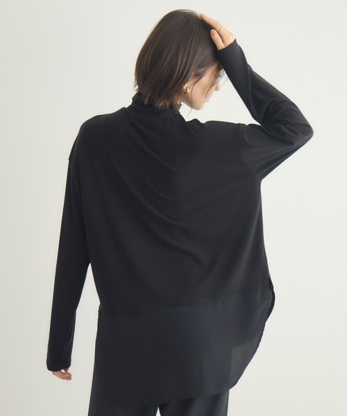 KATHARINE ROSS(キャサリンロス)の「【KATHARINE ROSS】布帛付ラグウォームプルオーバー(Tシャツ/カットソー・レディース・グレイッシュベージュ/ブラック・FREE)」の5枚目の写真