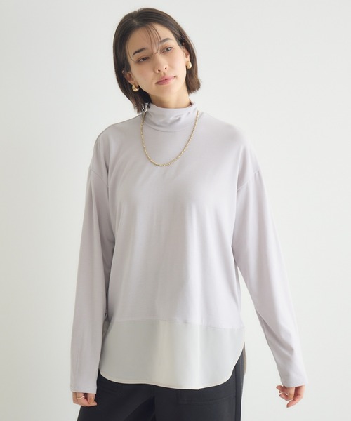 KATHARINE ROSS(キャサリンロス)の「【KATHARINE ROSS】布帛付ラグウォームプルオーバー(Tシャツ/カットソー・レディース・グレイッシュベージュ/ブラック・FREE)」の8枚目の写真