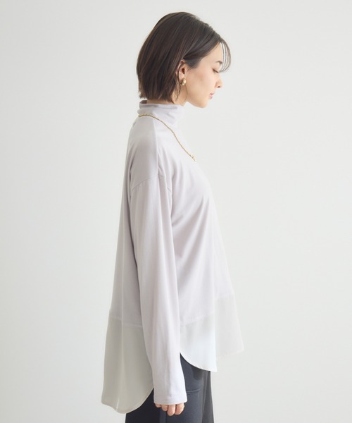 KATHARINE ROSS(キャサリンロス)の「【KATHARINE ROSS】布帛付ラグウォームプルオーバー(Tシャツ/カットソー・レディース・グレイッシュベージュ/ブラック・FREE)」の9枚目の写真