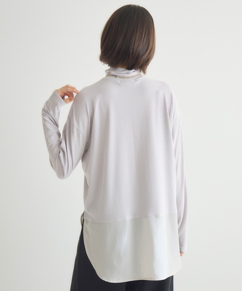 KATHARINE ROSS(キャサリンロス)の「【KATHARINE ROSS】布帛付ラグウォームプルオーバー(Tシャツ/カットソー・レディース・グレイッシュベージュ/ブラック・FREE)」の10枚目の写真