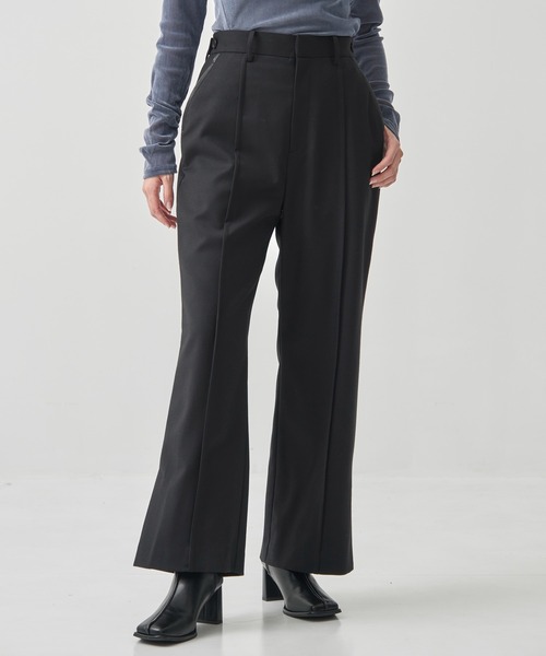 CITY TOKYO(シティトウキョウ)の「Wool Slit Pants/ウールスリットパンツ(その他パンツ・レディース・チャコールグレー/ブラック・1/2)」の2枚目の写真