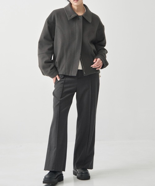 CITY TOKYO(シティトウキョウ)の「Wool Slit Pants/ウールスリットパンツ(その他パンツ・レディース・チャコールグレー/ブラック・1/2)」の8枚目の写真