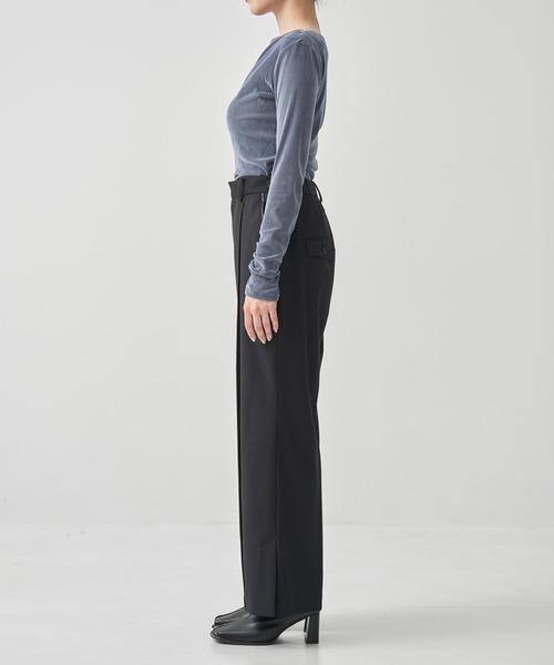 CITY TOKYO(シティトウキョウ)の「Wool Slit Pants/ウールスリットパンツ(その他パンツ・レディース・チャコールグレー/ブラック・1/2)」の15枚目の写真