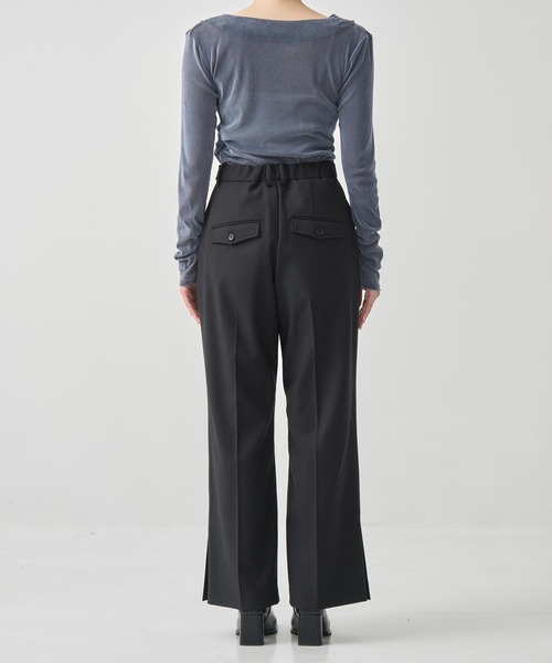 CITY TOKYO(シティトウキョウ)の「Wool Slit Pants/ウールスリットパンツ(その他パンツ・レディース・チャコールグレー/ブラック・1/2)」の14枚目の写真