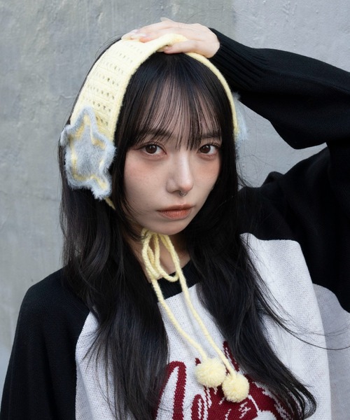 WEGO（ウィゴー）の「WEGO/スターニットイヤーマフ（イヤーマフ・レディース・ダークグレー/ブラウン/ライトイエロー・FREE）」の3枚目の写真