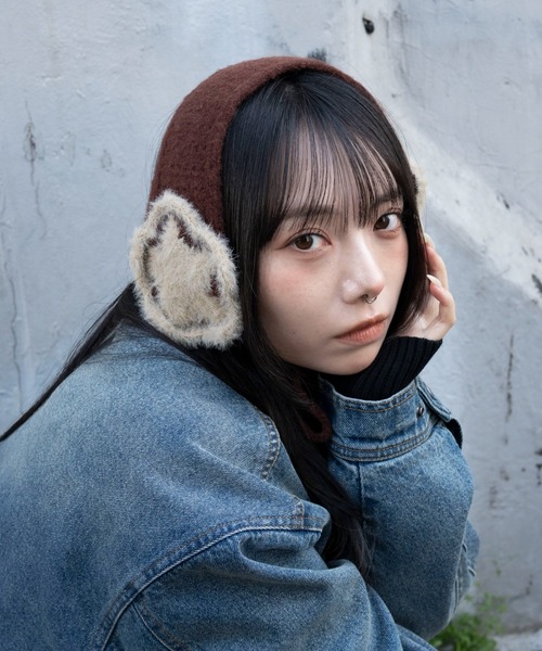 WEGO（ウィゴー）の「WEGO/スターニットイヤーマフ（イヤーマフ・レディース・ダークグレー/ブラウン/ライトイエロー・FREE）」の10枚目の写真