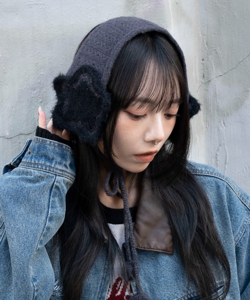 WEGO（ウィゴー）の「WEGO/スターニットイヤーマフ（イヤーマフ・レディース・ダークグレー/ブラウン/ライトイエロー・FREE）」の7枚目の写真