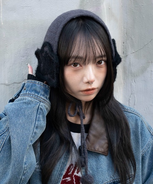 WEGO（ウィゴー）の「WEGO/スターニットイヤーマフ（イヤーマフ・レディース・ダークグレー/ブラウン/ライトイエロー・FREE）」の8枚目の写真