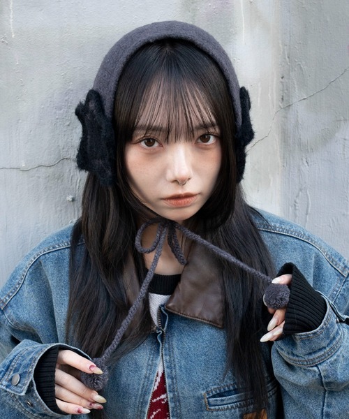 WEGO（ウィゴー）の「WEGO/スターニットイヤーマフ（イヤーマフ・レディース・ダークグレー/ブラウン/ライトイエロー・FREE）」の9枚目の写真