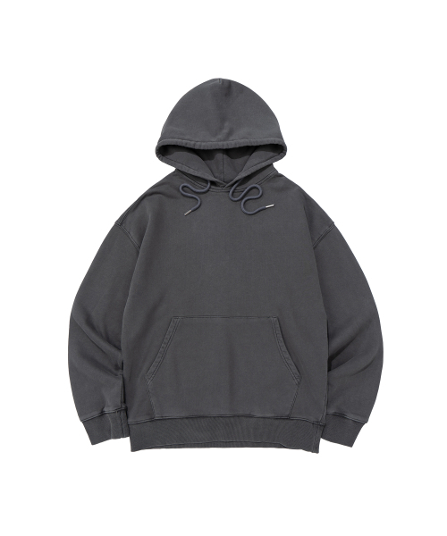 BECANVAS(ビキャンバス)の「BECANVAS PIGMENT DYDE OVERFIT HOOD (CHARCOAL)(パーカー・レディース・ダークグレー・SMALL/MEDIUM/LARGE/X-LARGE)」の1枚目の写真