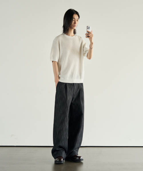 ROTEMBER（ローテンバー）の「ノンフェイドスラブワイドデニムパンツ[ブラック]（デニムパンツ・メンズ・その他・MEDIUM/LARGE/X-LARGE）」の2枚目の写真