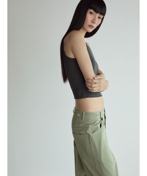 VISUS（ヴィスシュ）の「Stitch Lowrise Cotton Pants_Green（その他パンツ・レディース・その他・FREE）」の7枚目の写真