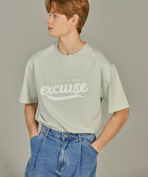 EXCURSE(エクスカース)の「ECプレミアムオーバーサイズハーフTシャツミントXホワイト(Tシャツ/カットソー・レディース・その他・MEDIUM/LARGE)」の1枚目の写真