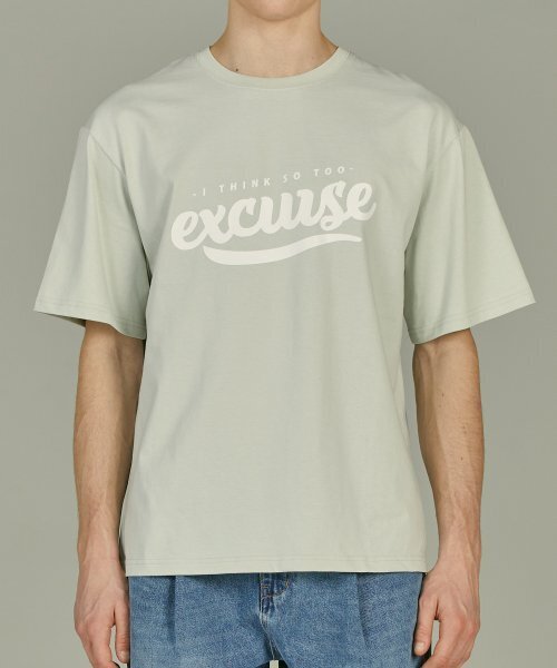 EXCURSE(エクスカース)の「ECプレミアムオーバーサイズハーフTシャツミントXホワイト(Tシャツ/カットソー・レディース・その他・MEDIUM/LARGE)」の4枚目の写真