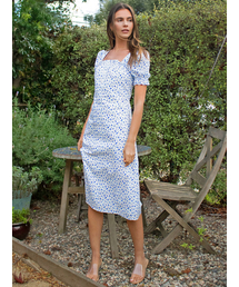 LANGNLU（ラングアンドルー）の「LIORA Corset Dress (Liora)_BLUE（ワンピース）」