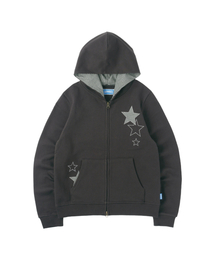 SUNNECT（ソネクト）の「Stars Zip Up Hoodie - Charcoal（パーカー）」