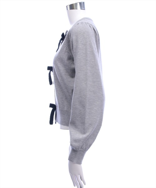 clear（クリア）の「配色リボンニットトップス[バレエコア ガーリー]≪AW新作≫（ニット/セーター・レディース・グレー/ピンク/アイボリー・F）」の9枚目の写真