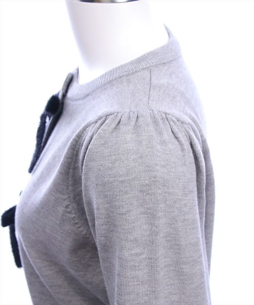 clear（クリア）の「配色リボンニットトップス[バレエコア ガーリー]≪AW新作≫（ニット/セーター・レディース・グレー/ピンク/アイボリー・F）」の12枚目の写真