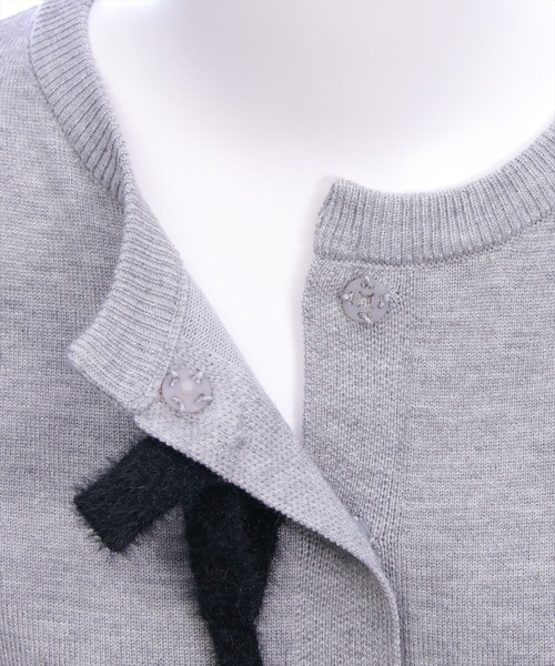 clear（クリア）の「配色リボンニットトップス[バレエコア ガーリー]≪AW新作≫（ニット/セーター・レディース・グレー/ピンク/アイボリー・F）」の15枚目の写真