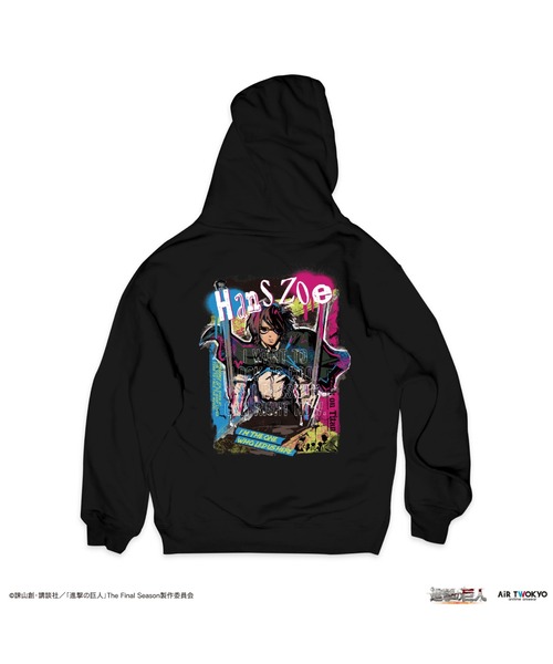AIR TWOKYO(エアトゥーキョー)の「TVアニメ『進撃の巨人』The Final Season ウォールアート第2弾 パーカー(ハンジ)(パーカー・レディース・ブラック・SMALL/XX-LARGE/X-LARGE/LARGE/MEDIUM)」の4枚目の写真